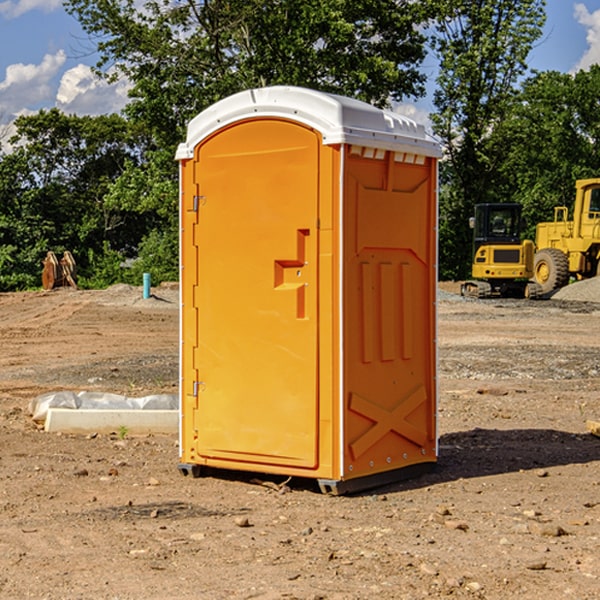 how often are the portable toilets cleaned and serviced during a rental period in Williams